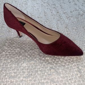 WHBM Red Velvet Pumps Size 6.5